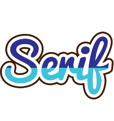 Serif raining logo