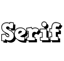 Serif snowing logo