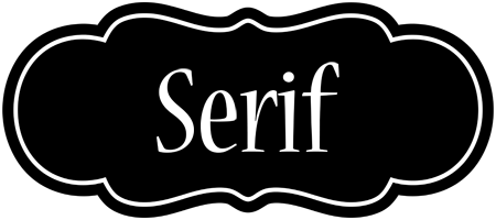 Serif welcome logo