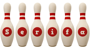 Serifa bowling-pin logo