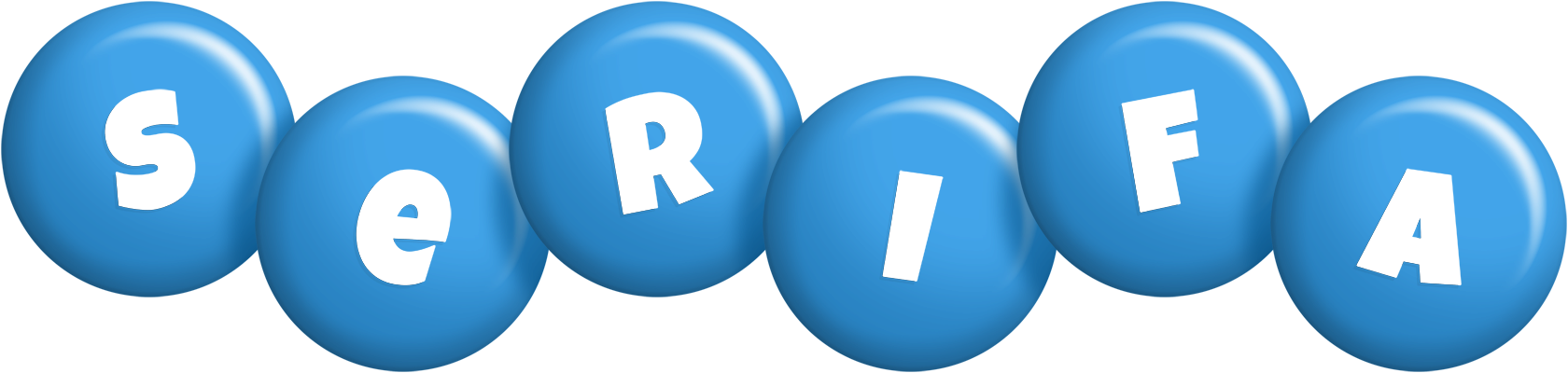 Serifa candy-blue logo