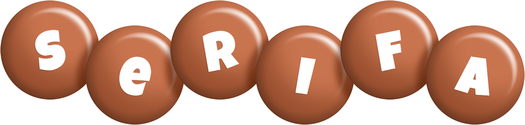 Serifa candy-brown logo