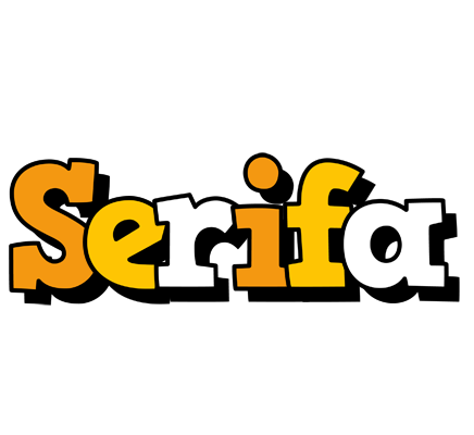 Serifa cartoon logo