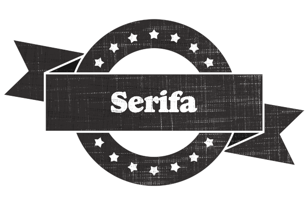 Serifa grunge logo