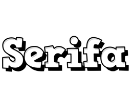 Serifa snowing logo