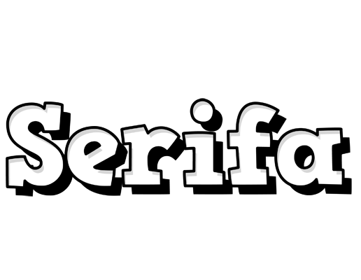 Serifa snowing logo
