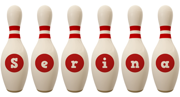 Serina bowling-pin logo