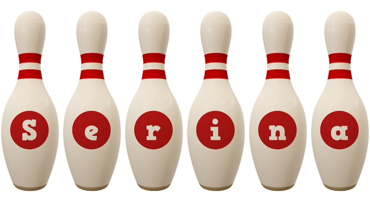 Serina bowling-pin logo