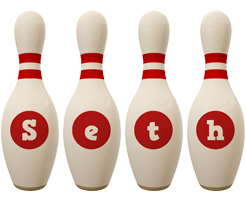 Seth bowling-pin logo