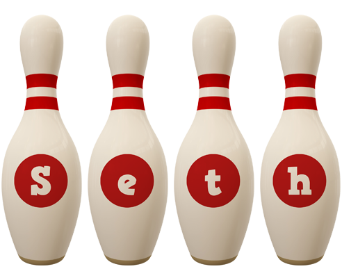 Seth bowling-pin logo