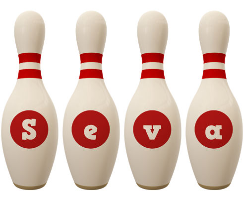 Seva bowling-pin logo