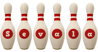 Sevala bowling-pin logo