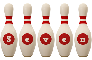 Seven bowling-pin logo