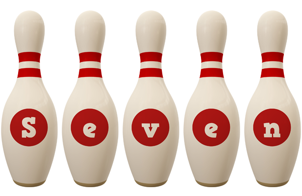 Seven bowling-pin logo