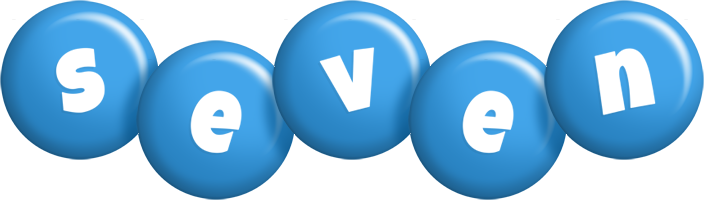 Seven candy-blue logo