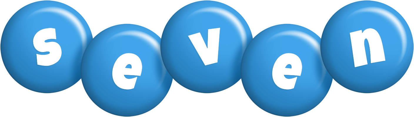 Seven candy-blue logo