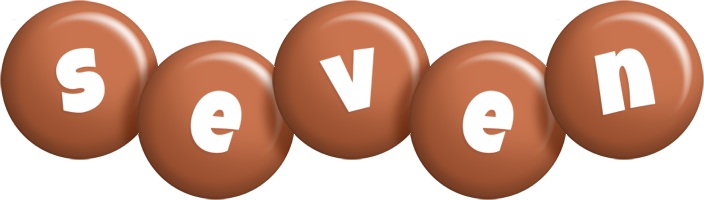 Seven candy-brown logo