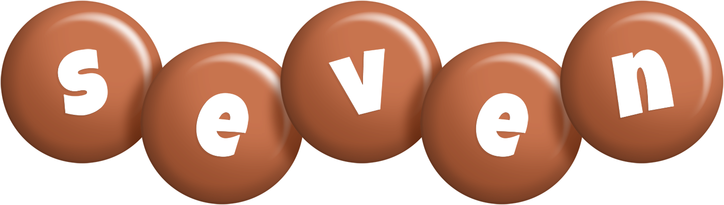 Seven candy-brown logo