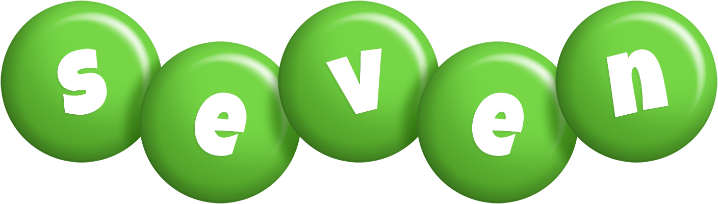 Seven candy-green logo