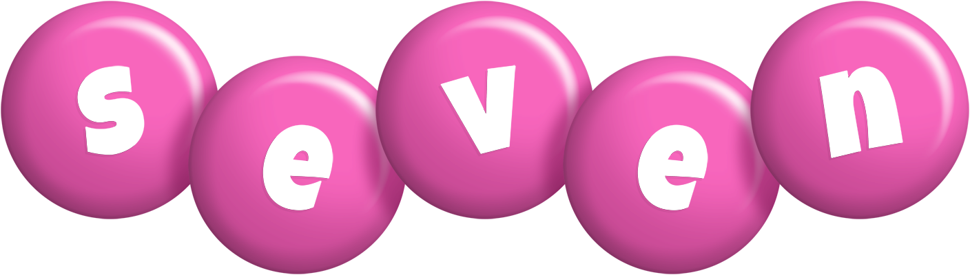 Seven candy-pink logo