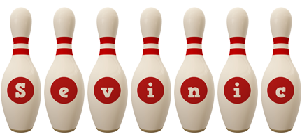 Sevinic bowling-pin logo