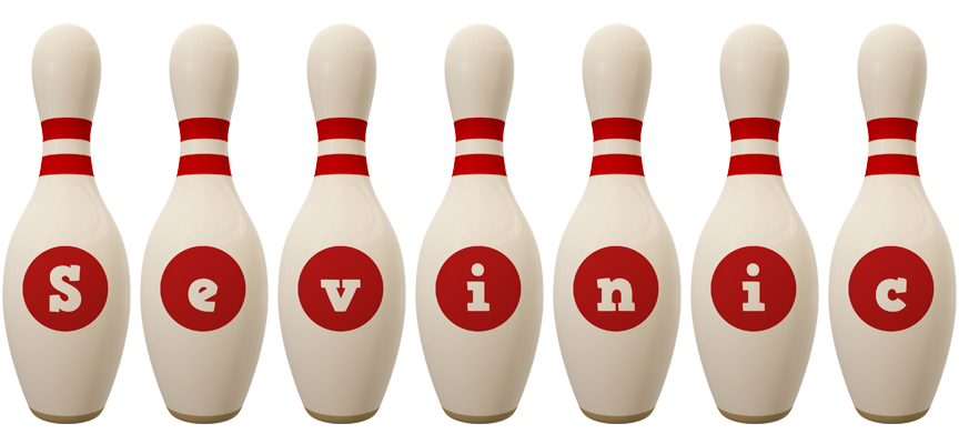 Sevinic bowling-pin logo