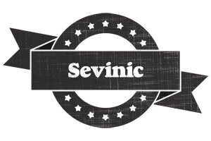 Sevinic grunge logo