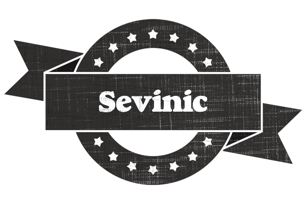 Sevinic grunge logo