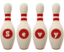 Sevy bowling-pin logo