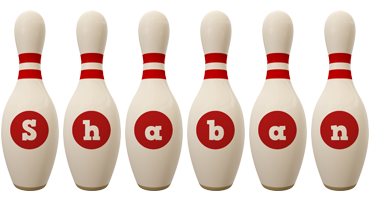 Shaban bowling-pin logo