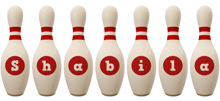 Shabila bowling-pin logo