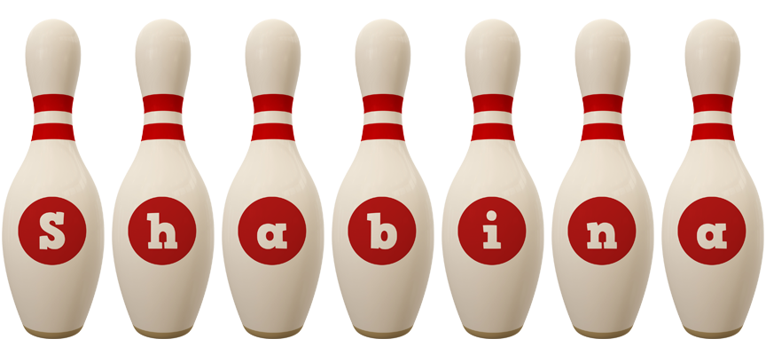Shabina bowling-pin logo