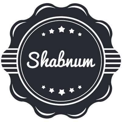 Shabnum badge logo