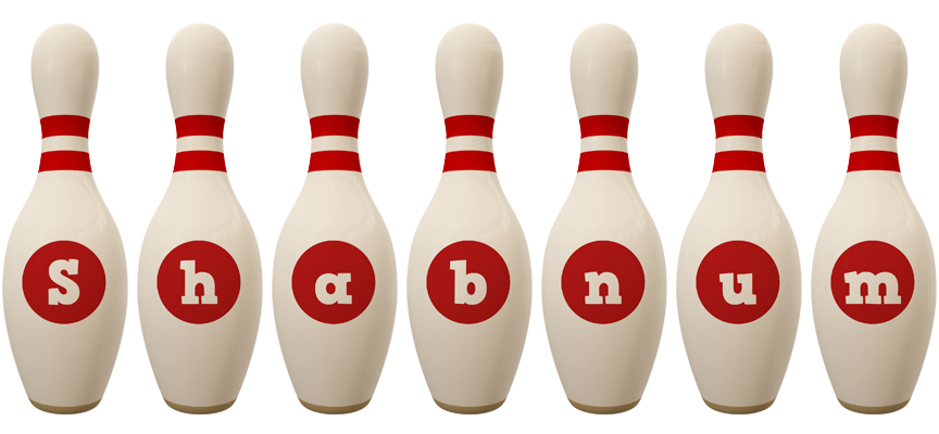 Shabnum bowling-pin logo