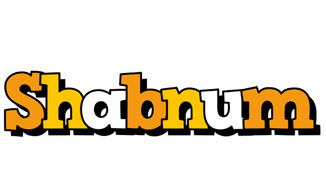Shabnum cartoon logo