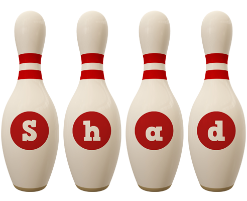 Shad bowling-pin logo