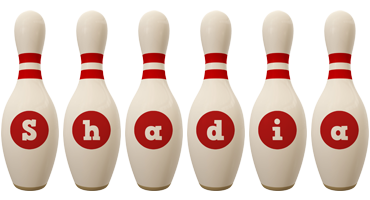 Shadia bowling-pin logo