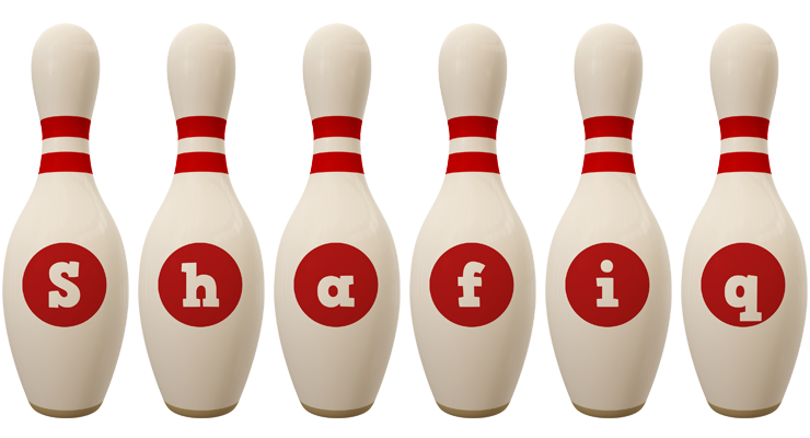 Shafiq bowling-pin logo