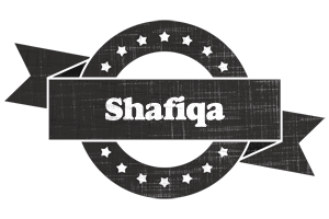 Shafiqa grunge logo