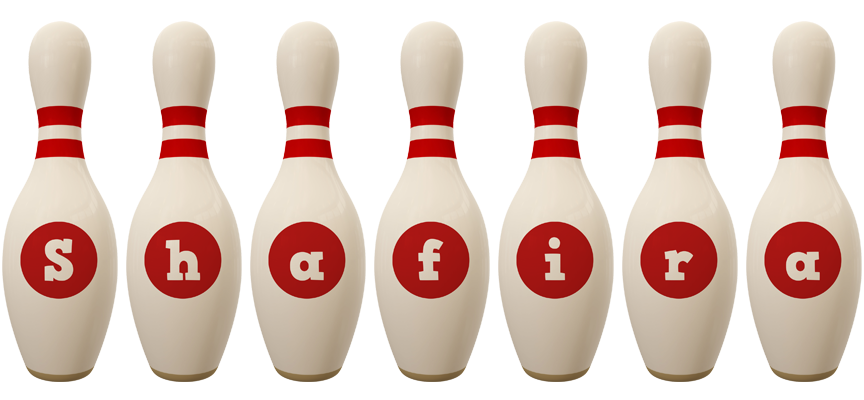 Shafira bowling-pin logo