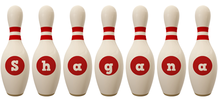 Shagana bowling-pin logo