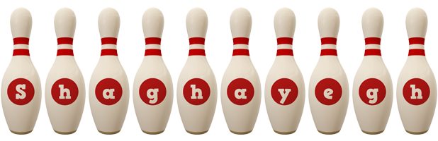 Shaghayegh bowling-pin logo