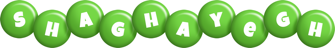 Shaghayegh candy-green logo