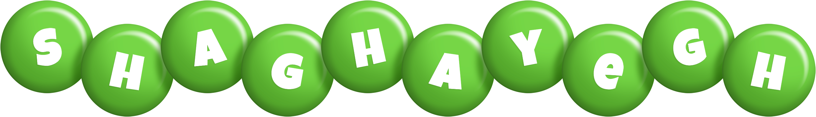 Shaghayegh candy-green logo