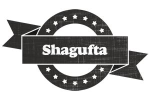 Shagufta grunge logo