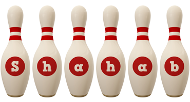 Shahab bowling-pin logo