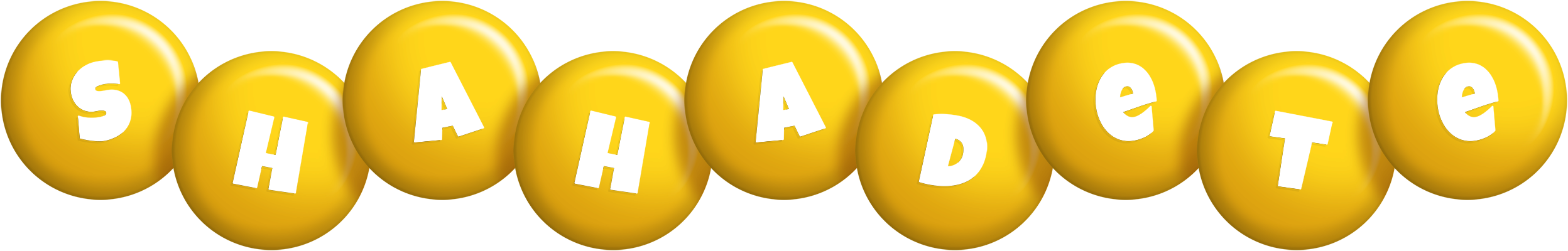 Shahadete candy-yellow logo