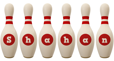 Shahan bowling-pin logo