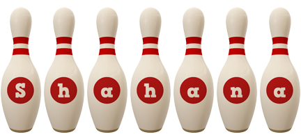 Shahana bowling-pin logo