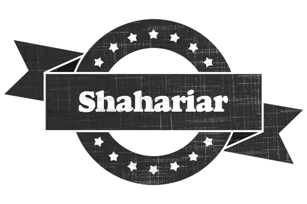 Shahariar grunge logo